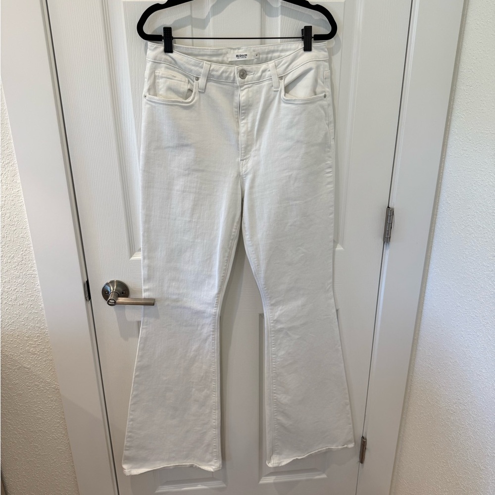 Hudson Jeans Women's Cream Flare Leg Jeans